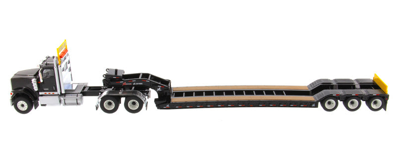 International HX520 Tandem Tractor (Black) W/ XL 120 Trailer (Black), 1:50 Scale Model