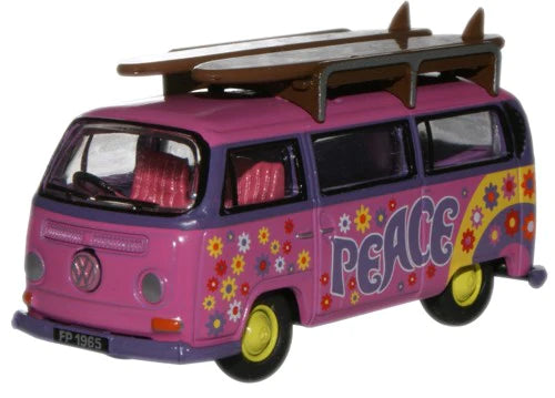 Volkswagen Type 2 T2 Minibus (Surfboards / Flower Power),1/76 Scale Diecast Model
