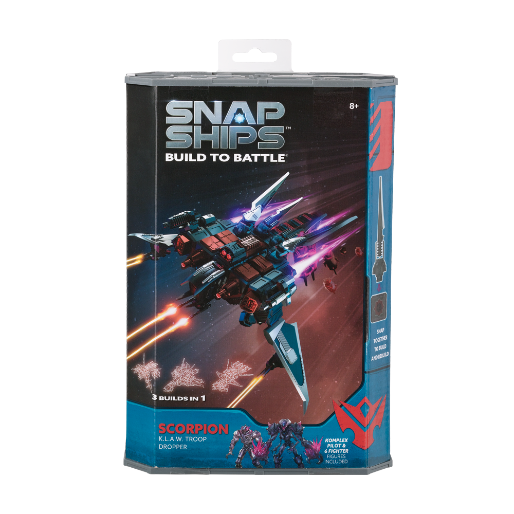 Snap Ships Scorpion K.L.A.W. Troop Dropper Kit Box Front