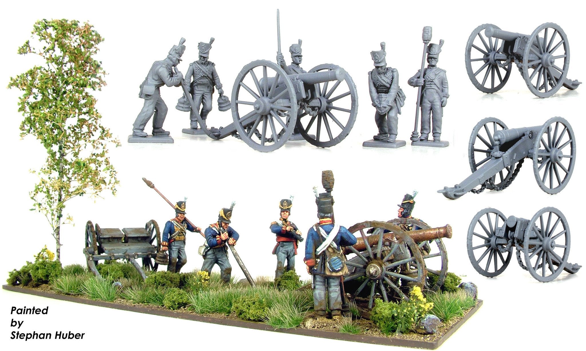 Napoleonic British Foot Artillery, 28 mm Scale Model Plastic Figures