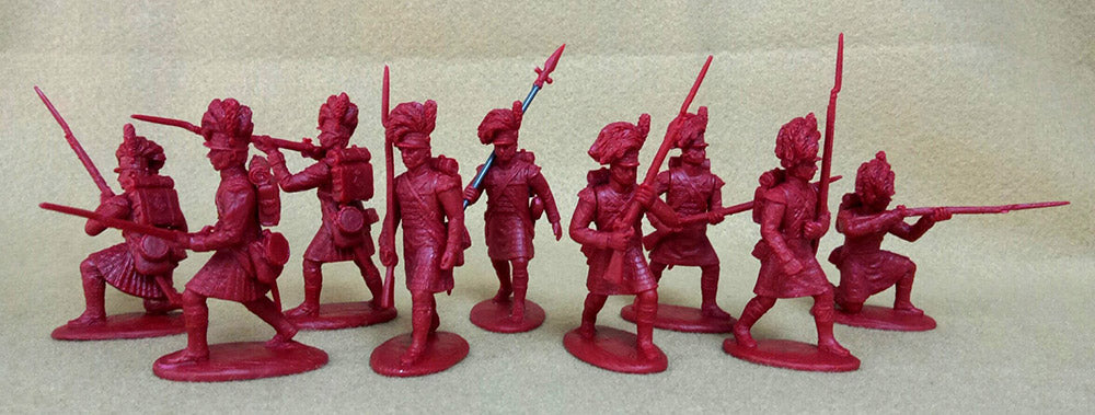 Napoleonic Wars British Highlander Flank Company 1803 – 1815, 54 mm (1/32) Scale Plastic Figures