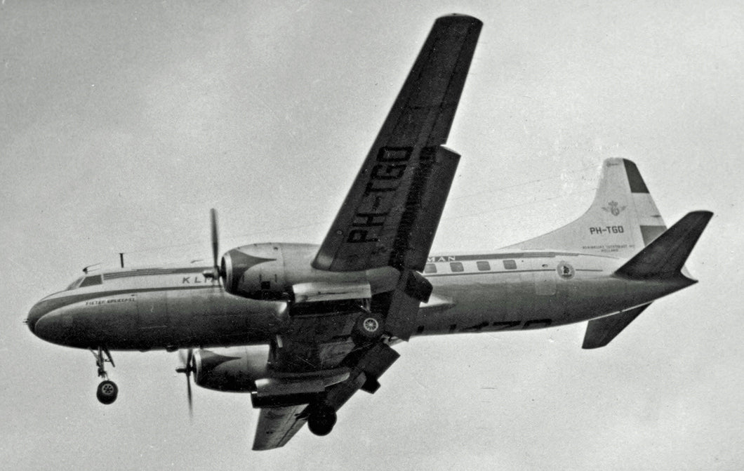 Convair CV-340 KLM Airlines Landing Manchester Airport 1954