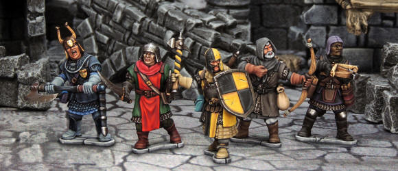 Frostgrave Knights, 28 mm Scale Model Plastic Figures Painted Example