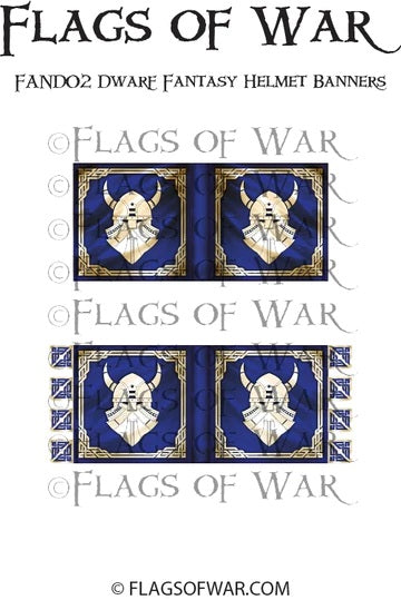 Dwarf Helmet Banner, 28 mm Scale