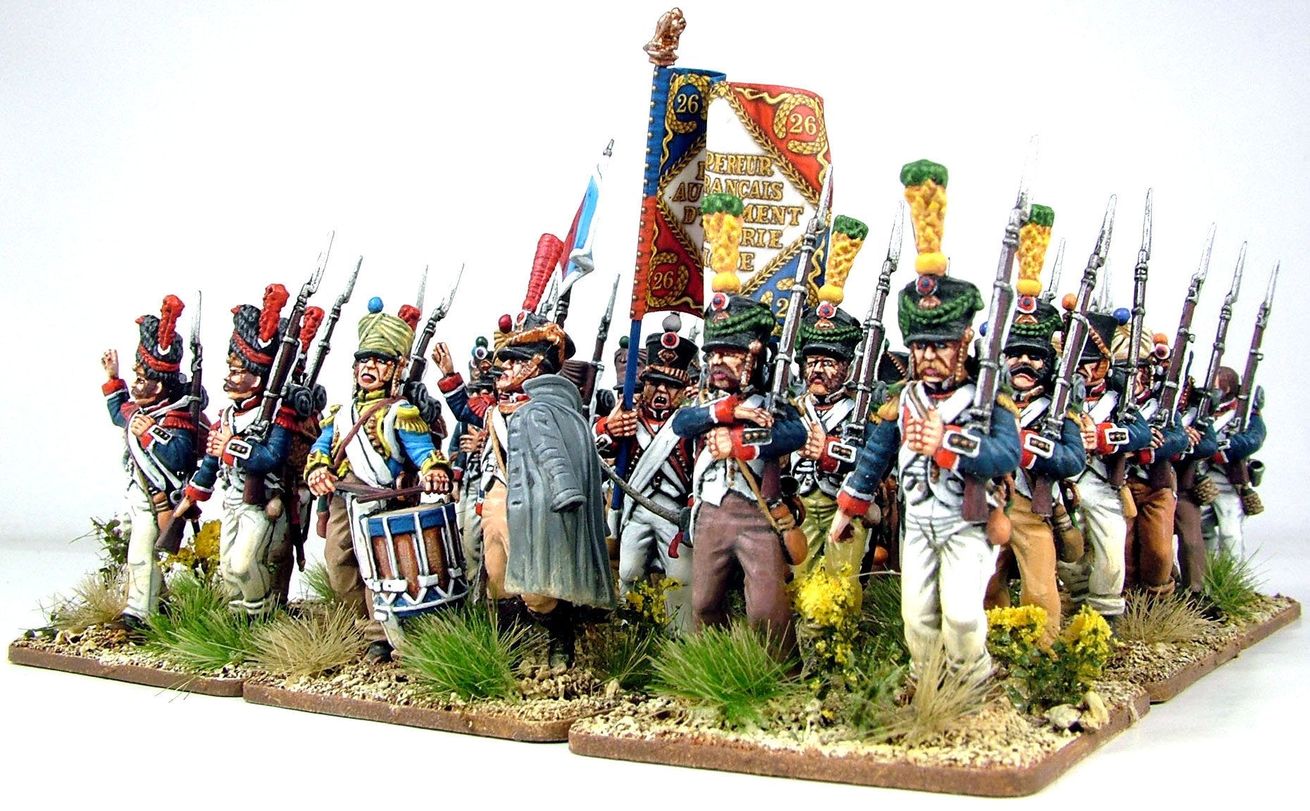 French Napoleonic Infantry 1807 - 1812, 28 mm Scale Model Plastic Figures