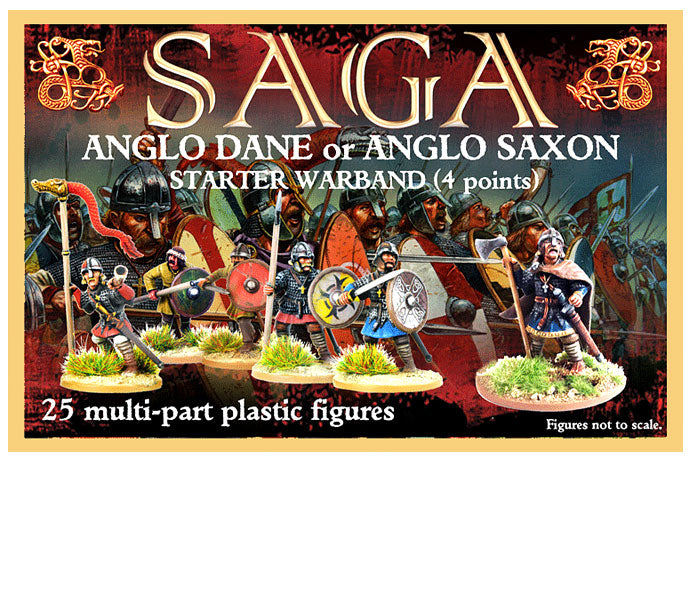 SAGA Anglo Saxon (Anglo Dane) Starter Warband, 28 mm Scale Plastic Figures