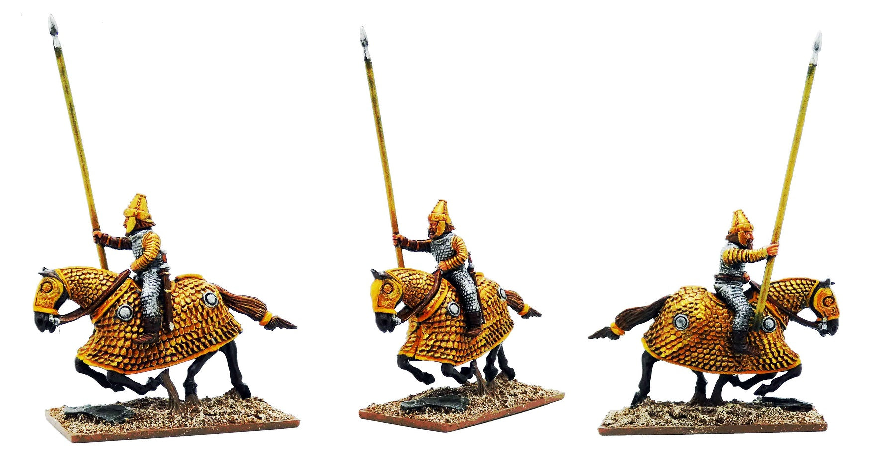Parthian Cataphracts, 28 mm Scale Model Plastic Figures Painted Example