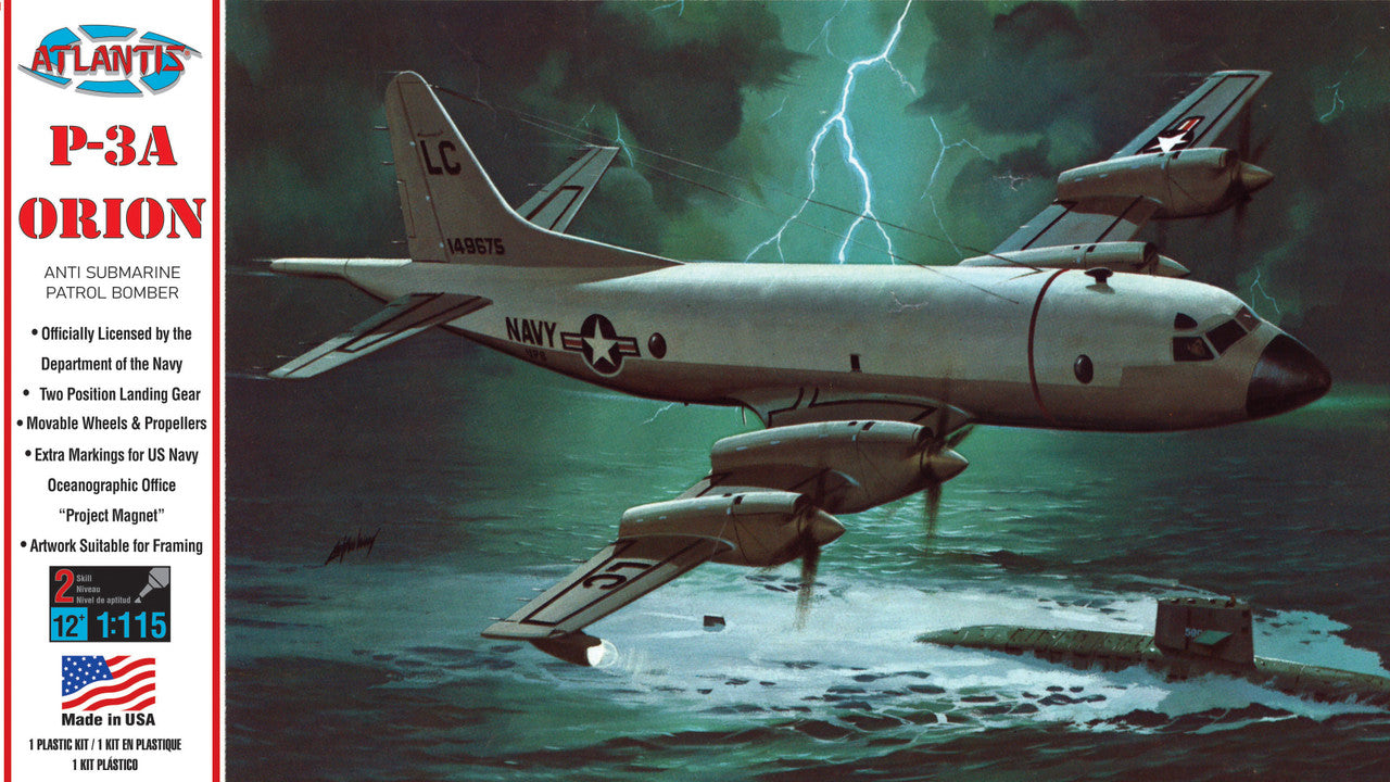 Lockheed P-3A Orion 1/115 Scale Plastic Model Kit
