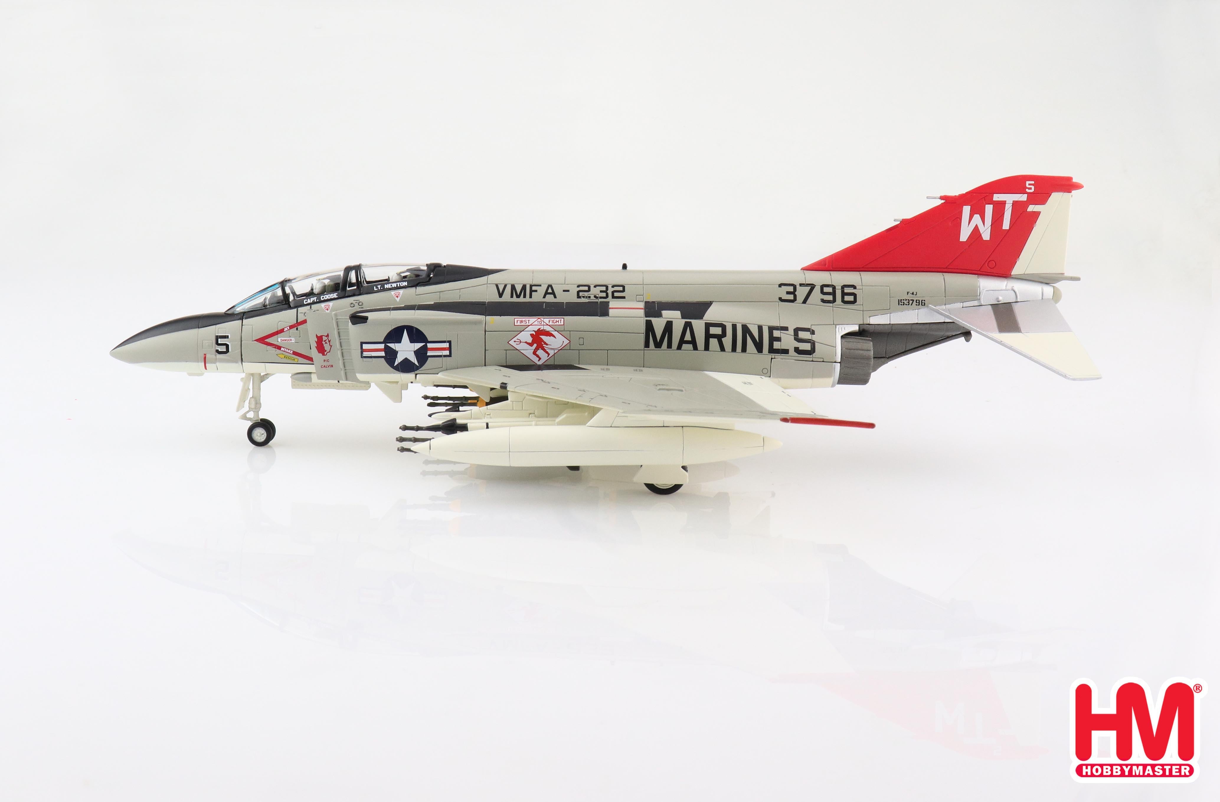 McDonald Douglas F-4J Phantom II VMFA-232 “Red Devils” 1977, 1:72 Scale Diecast Model Left Side View