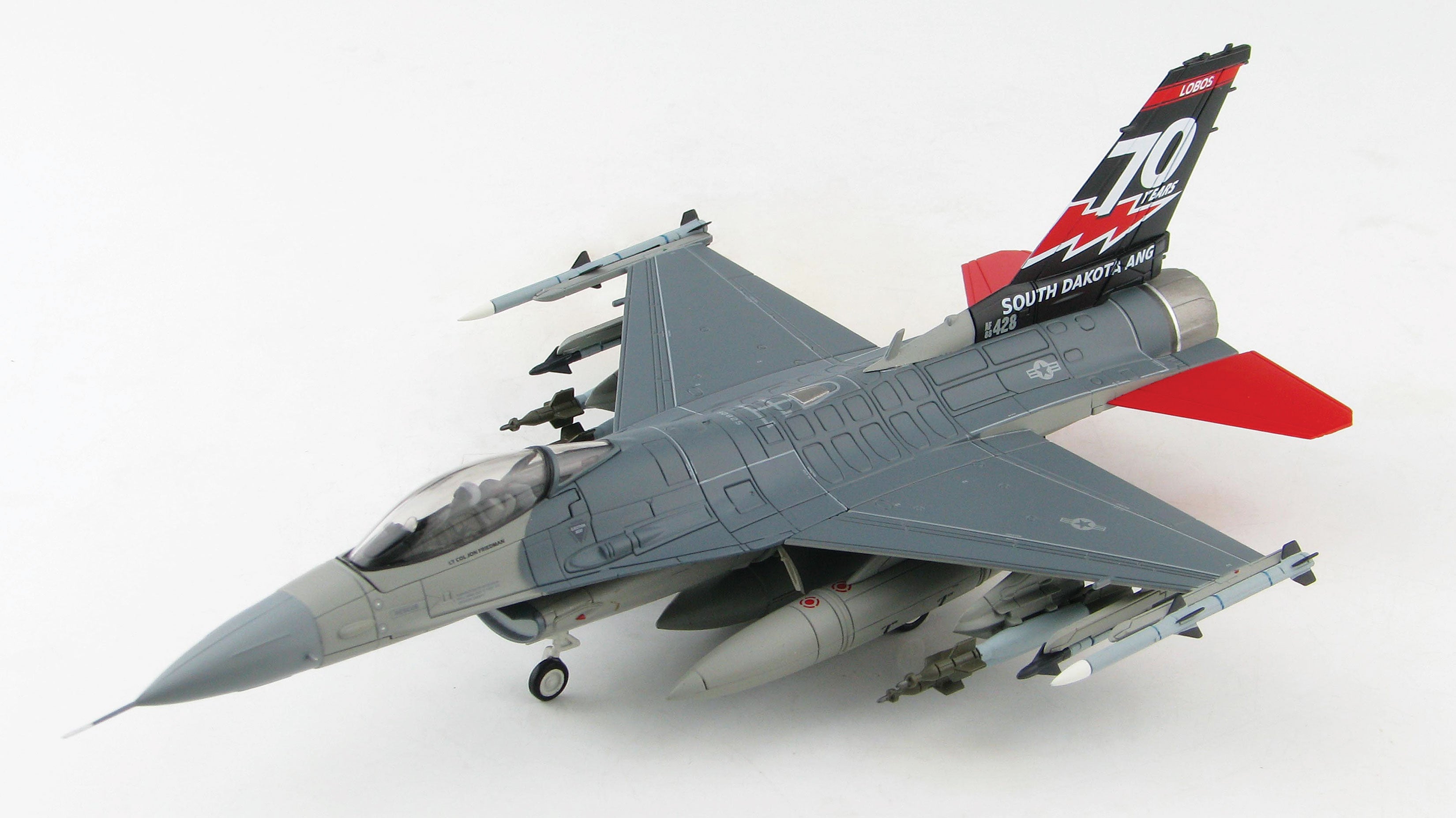 Lockheed Martin F-16C Block 40 South Dakota ANG 2016, 1:72 Scale Diecast Model