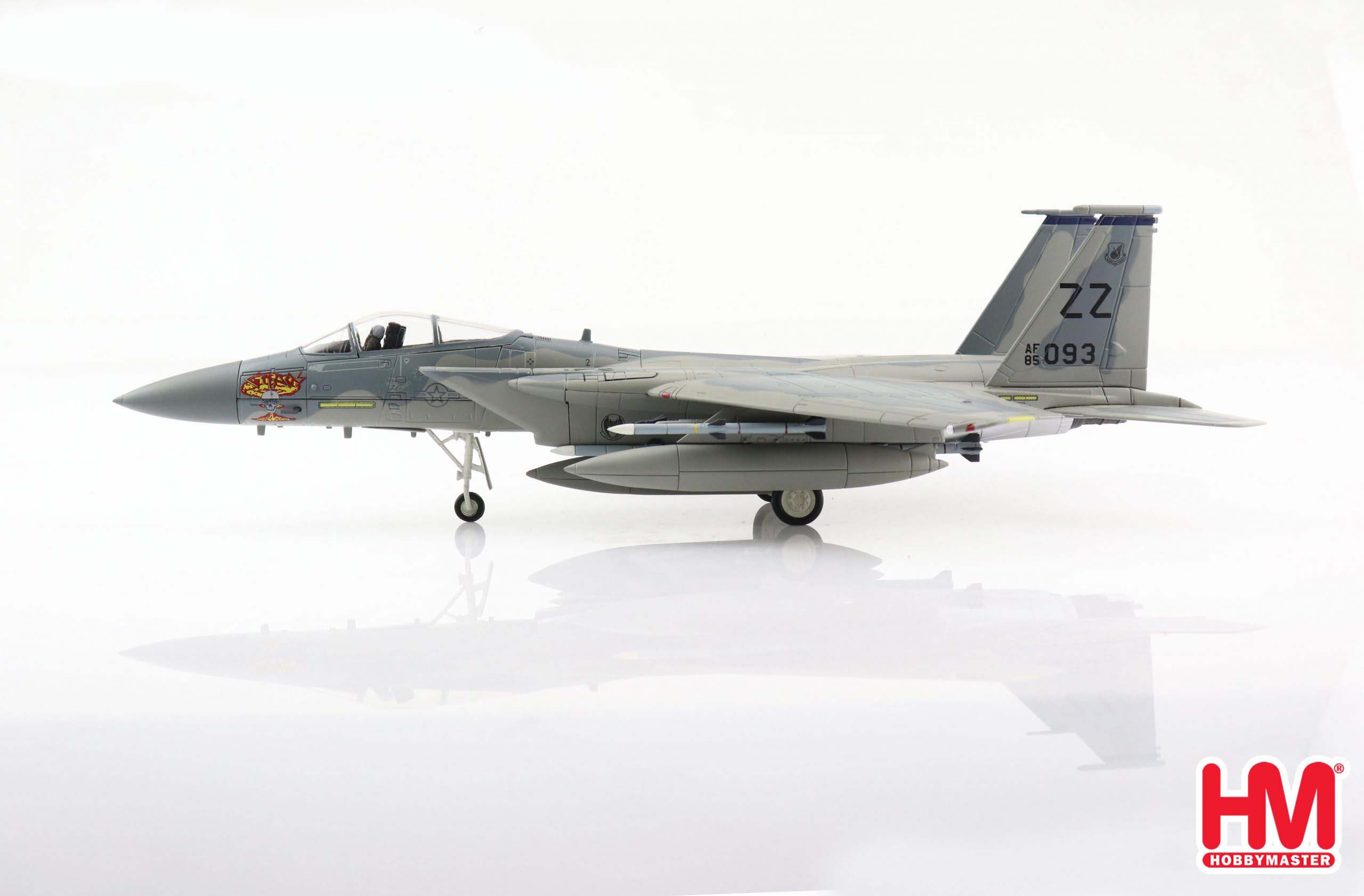 McDonnell Douglas F-15C Eagle 44th Fighter Squadron “Vampire Bats” 2020, 1:72 Scale Diecast Model Left Side