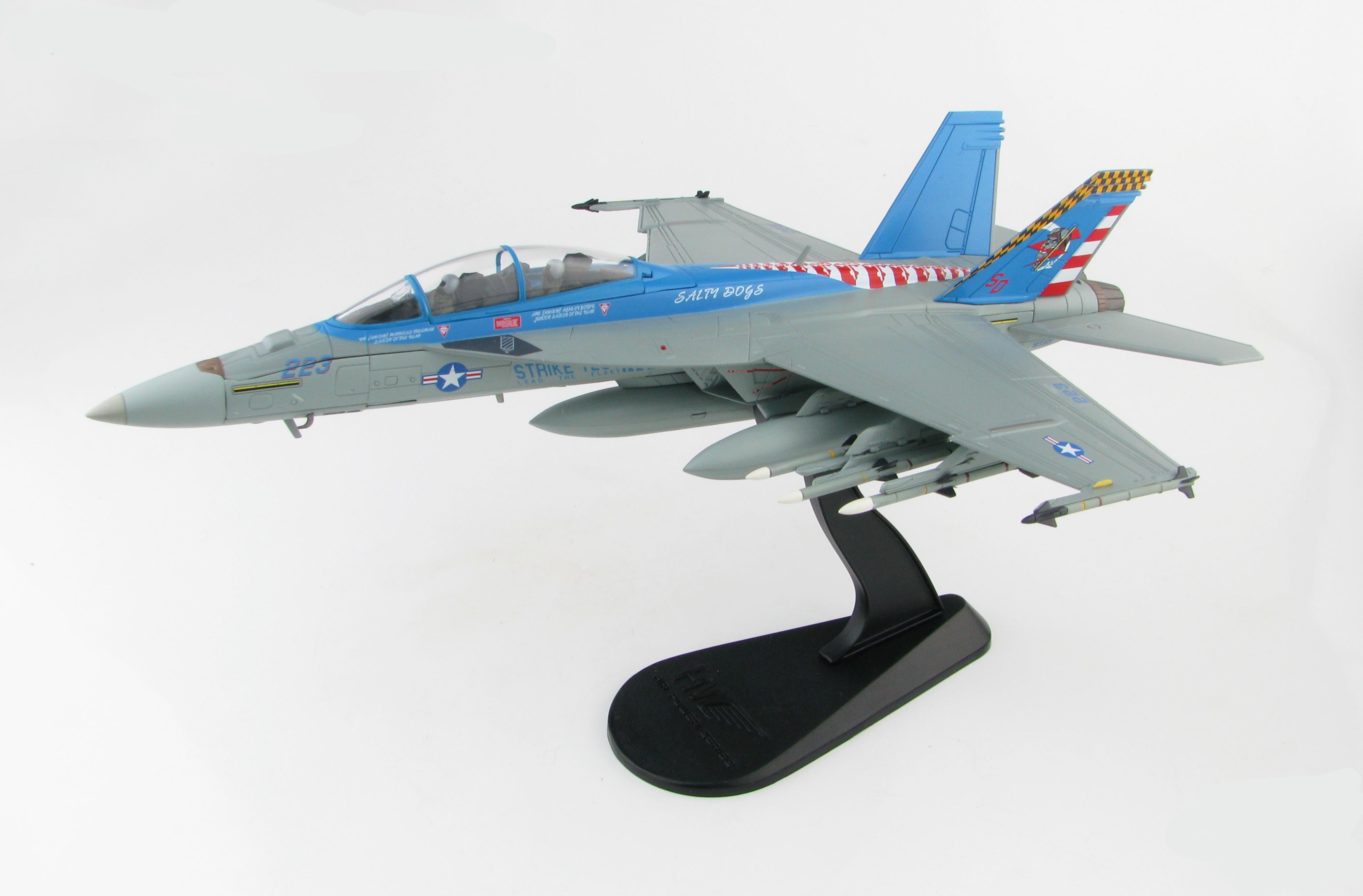 Boeing F/A-18F Super Hornet, US Navy VX-23 “Salty Dogs” NAS Patuxent River, 2016 1:72 Scale Diecast Model