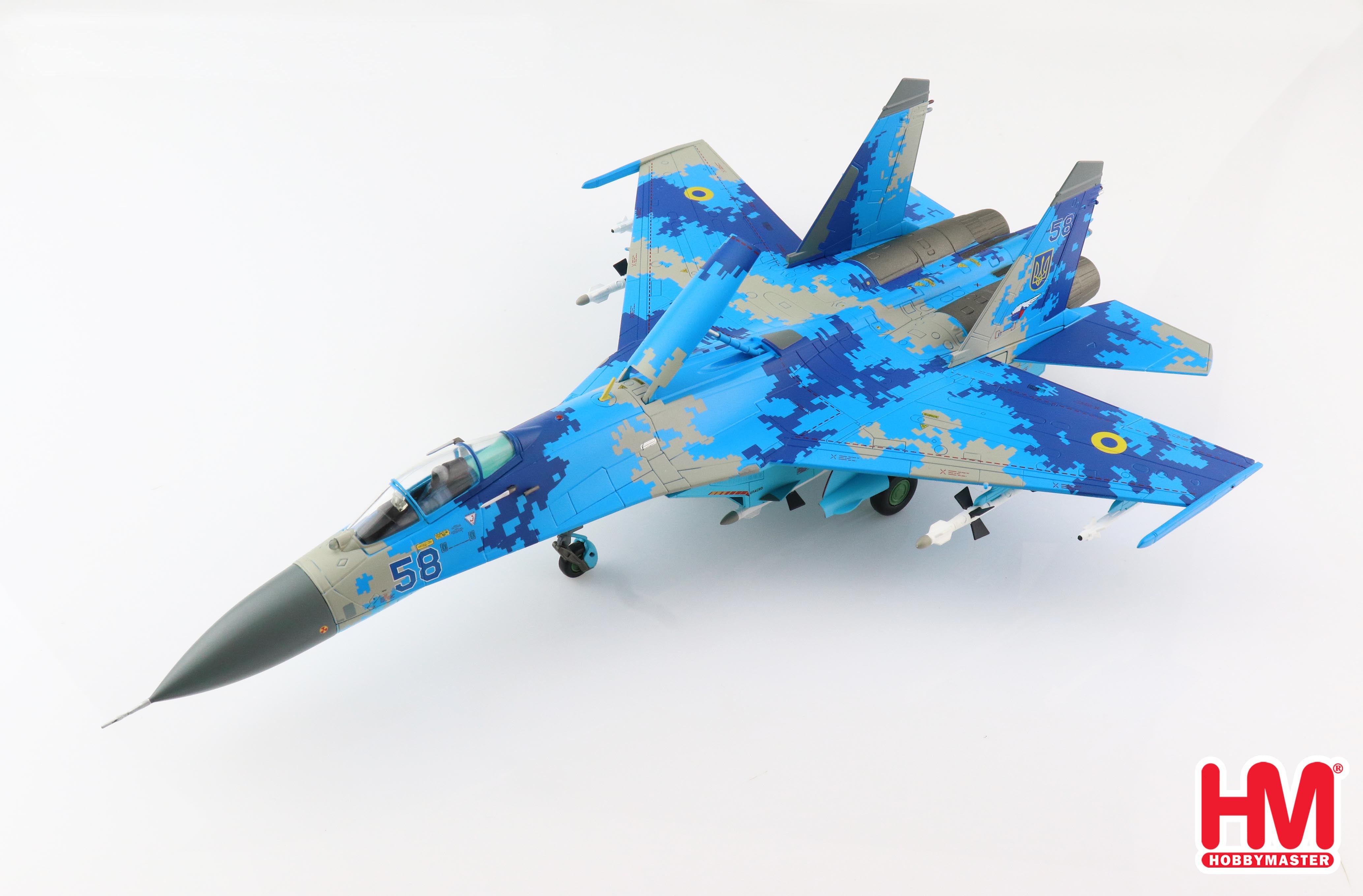 Sukhoi Su-27 Flanker B, Blue 58, Ukrainian Air Force 2022, 1/72 Scale Diecast Model