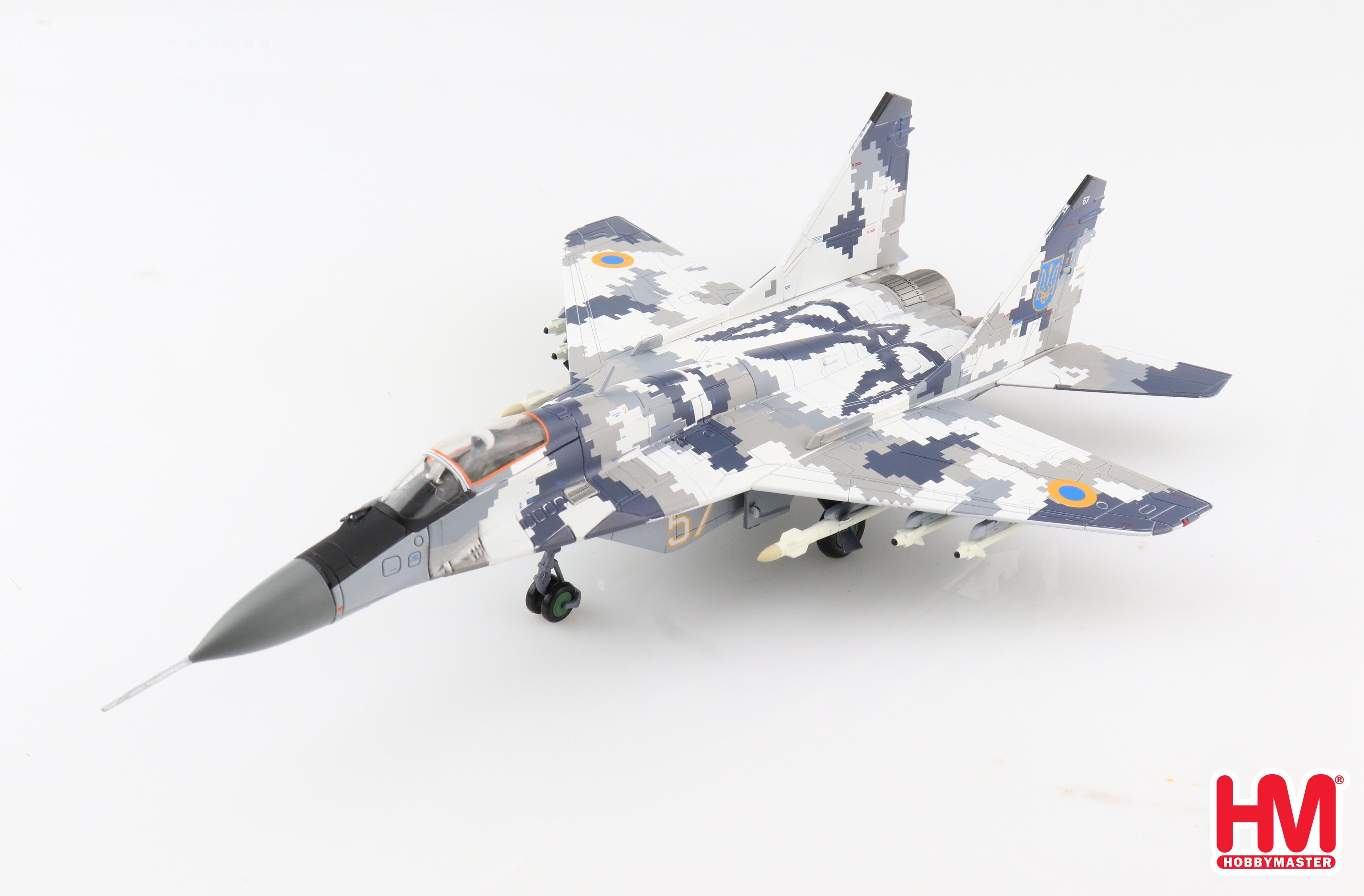 Mikoyan Mig-29 9-13 Fulcrum C “Yellow 57” Ukrainian Air Force 2014, 1:72 Scale Diecast Model