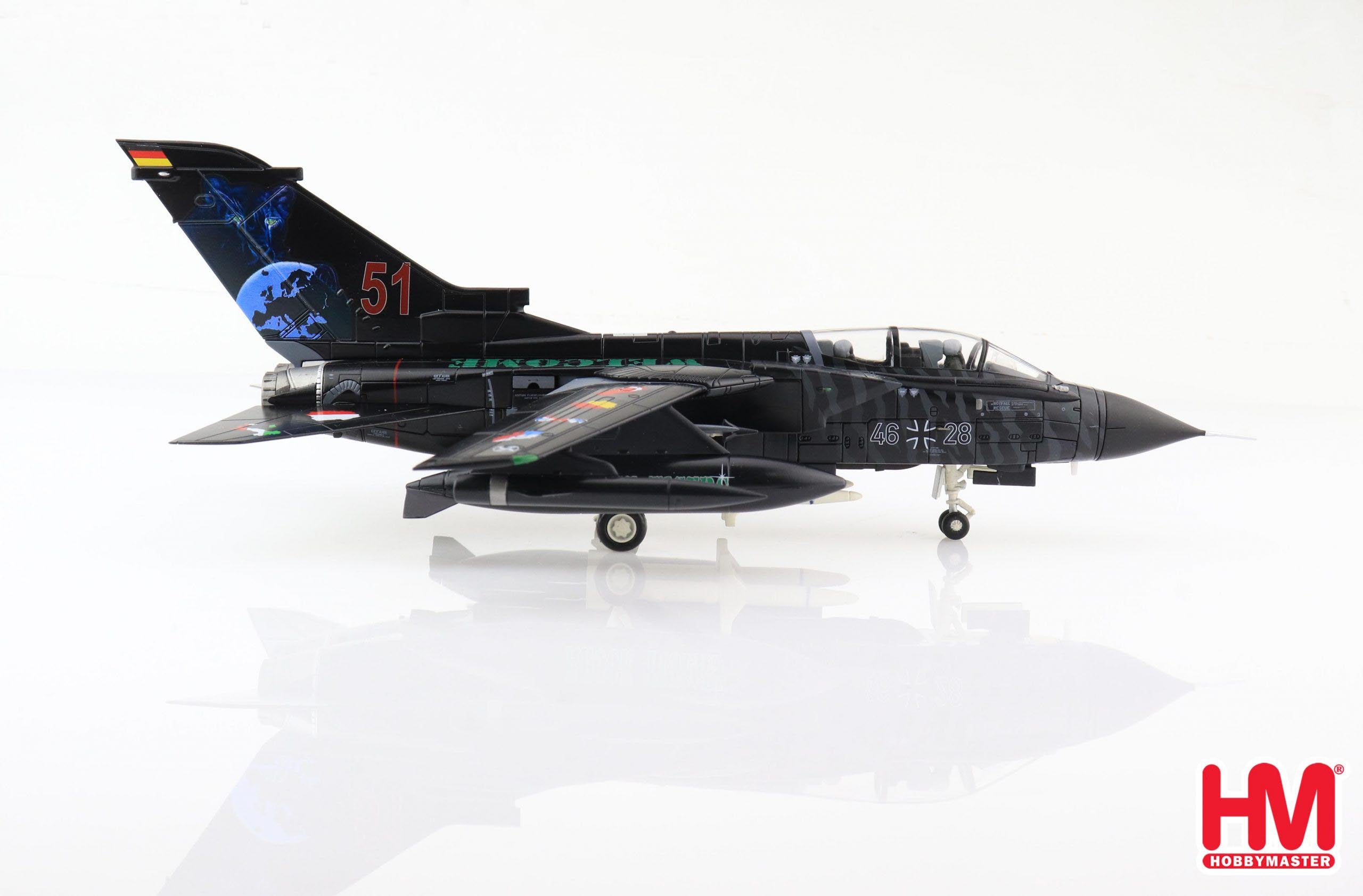 Panavia Tornado ECR Takt LwG-51 Luftwaffe 2014, 1:72 Scale Diecast Model Right Side View