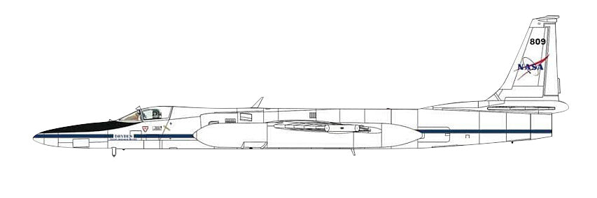 Lockheed ER-2 Dragon Lady NASA #809 1:72 Scale Diecast Model Illustration