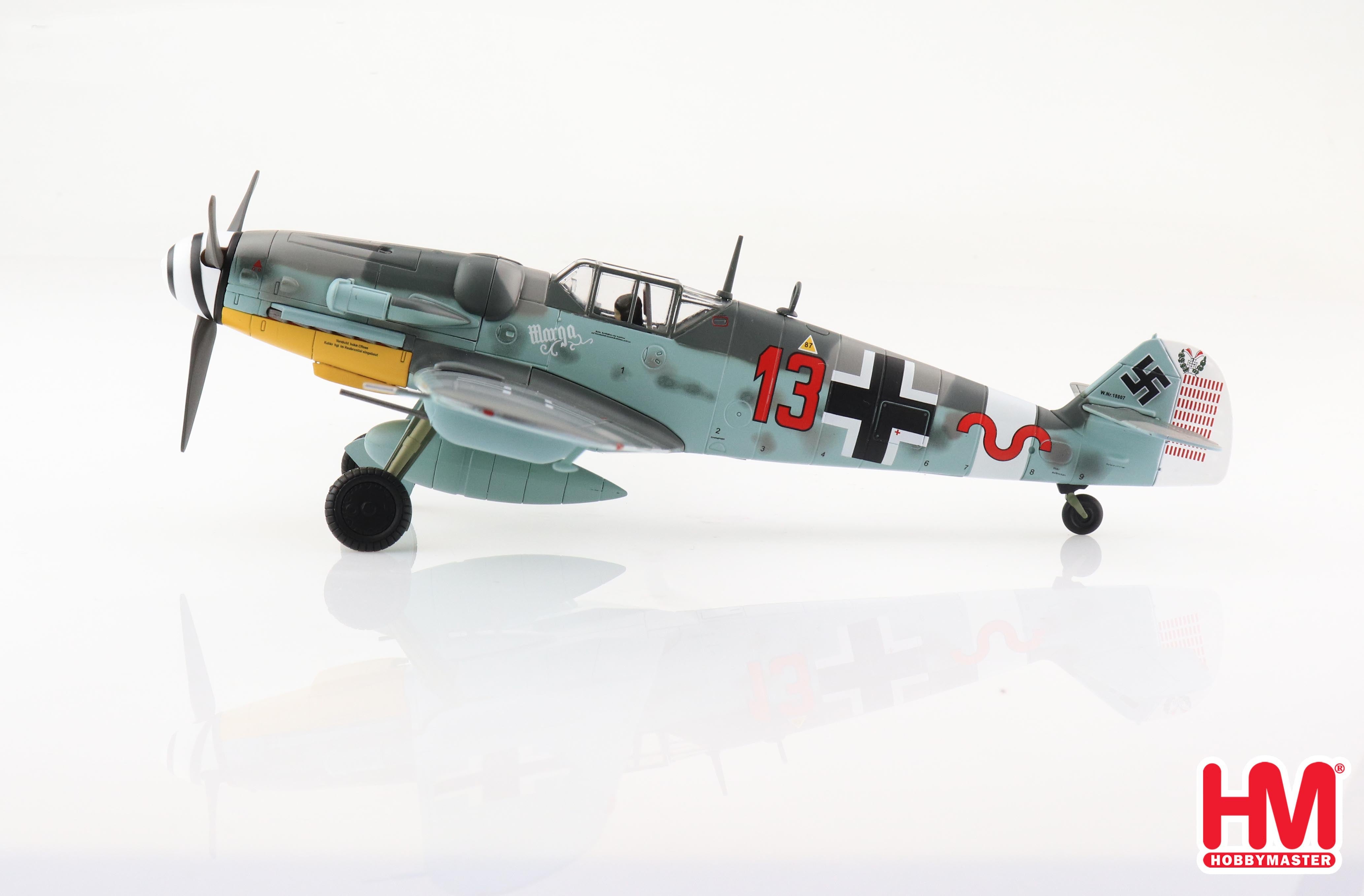 Messerschmitt Bf-109G-6 11/JG 27 Greece 1943, 1/48 Scale Diecast Model Left Side View