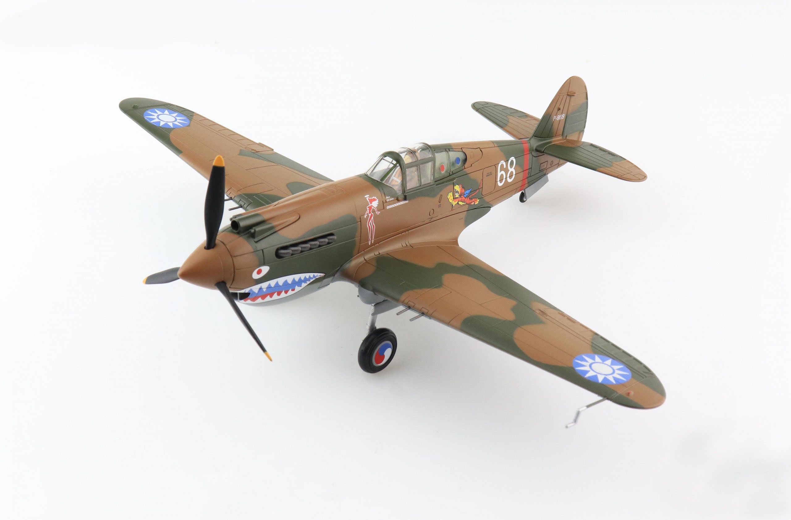Curtiss P-40B Warhawk “White 68” AVG "Flying Tigers", Burma 1942, 1:48 Scale Diecast Model