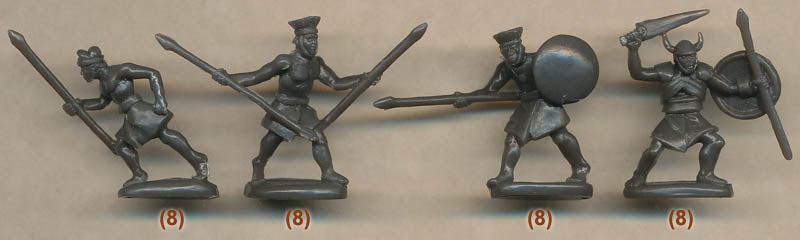 Sea Peoples 1/72 Scale Model Plastic Figures Spearman Poses