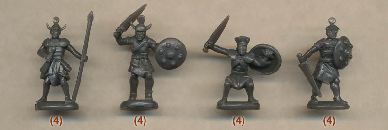 Sea Peoples 1/72 Scale Model Plastic Figures Swordsman Poses