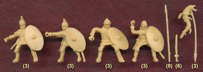 Late Roman Medium Cavalry 1/72 Scale Model Plastic Figures Mounted Poses
