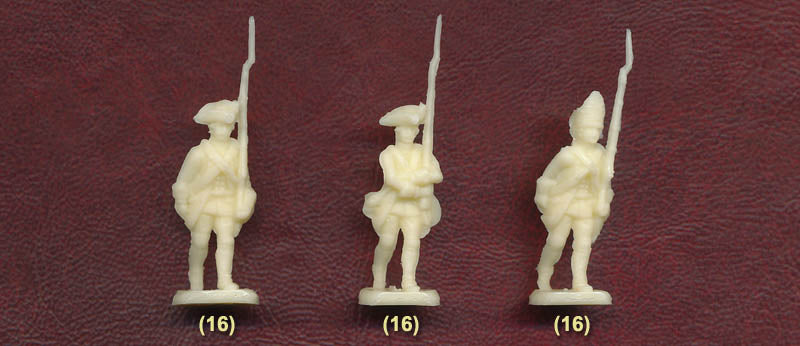 Seven Years War Austrians Marching 1/72 Scale Model Plastic Figures Poses