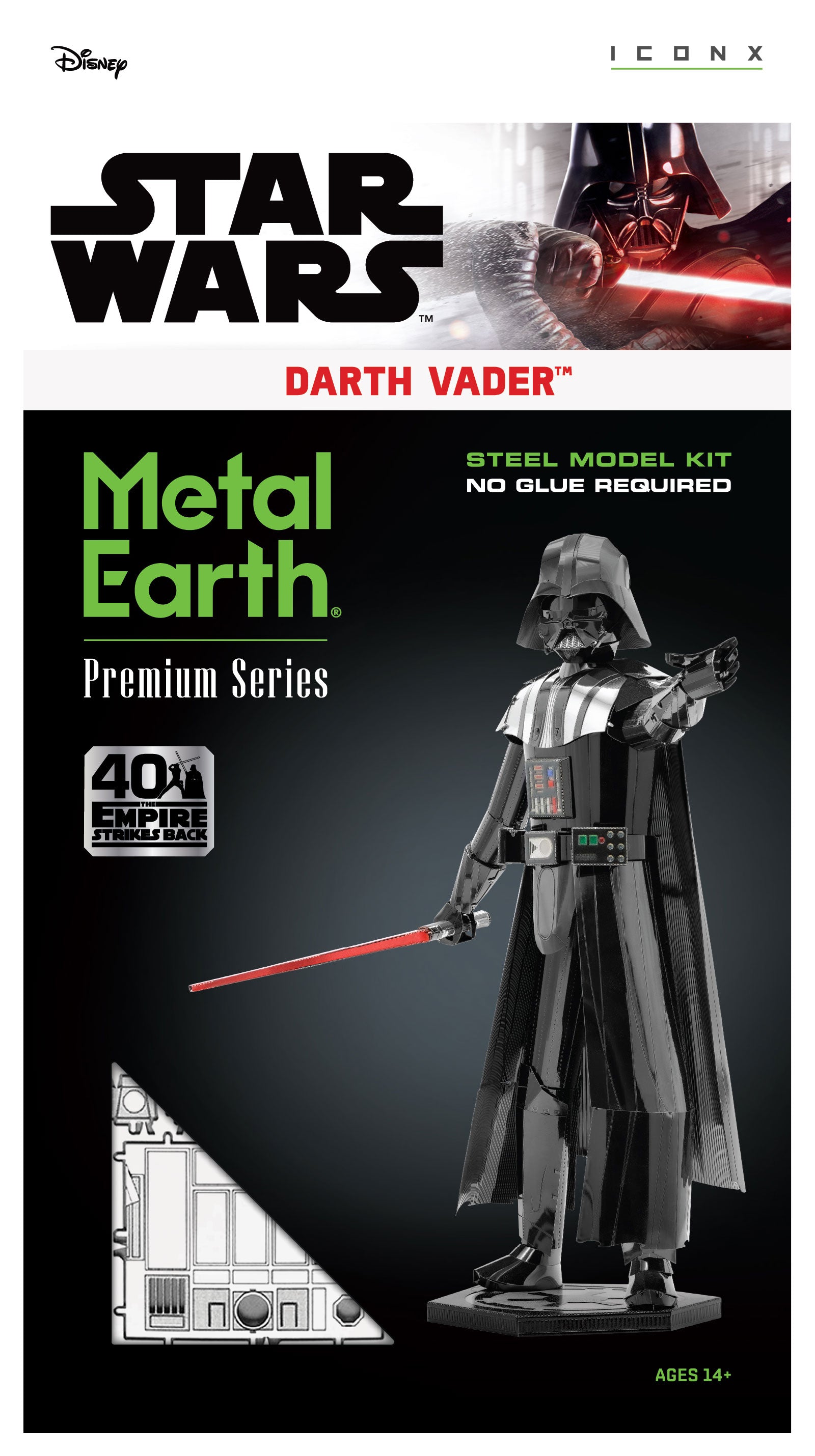 Star Wars Darth Vader Metal Earth Iconx Model Kit Package Front