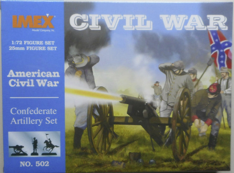 American Civil War Confederate Artillery, 1/72 Scale Plastic Figures