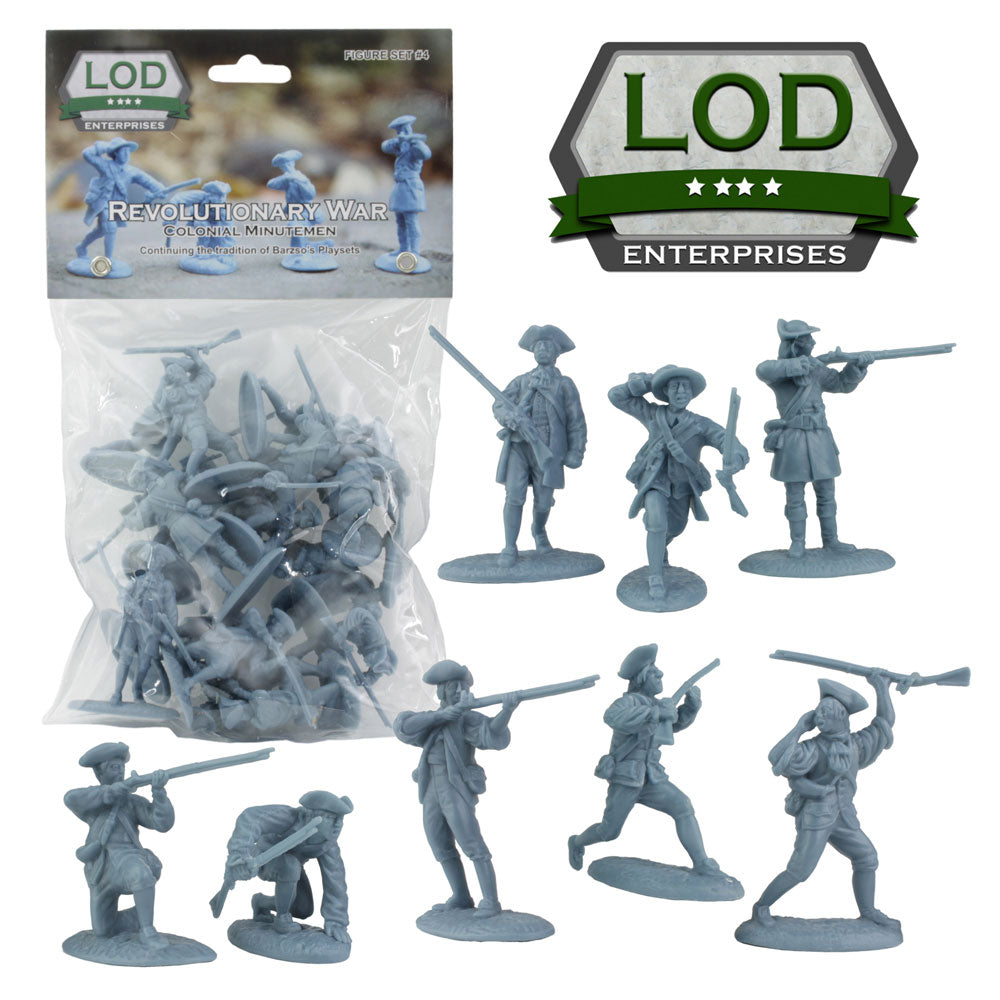 American War Of Independence Colonial Minutemen 1/30 Scale Model Plastic Figures