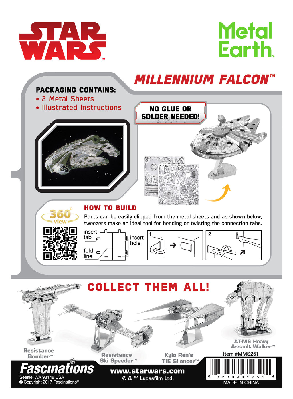 Millennium Falcon Star Wars Metal Earth