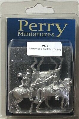 Napoleonic Prussian Mounted Field Officers, 28 mm Scale Model Metal Figures Blister Packaging