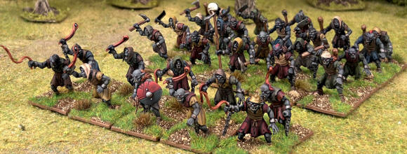 Oathmark Goblin Slaves, 28 mm Scale Model Plastic Figures Painted Example
