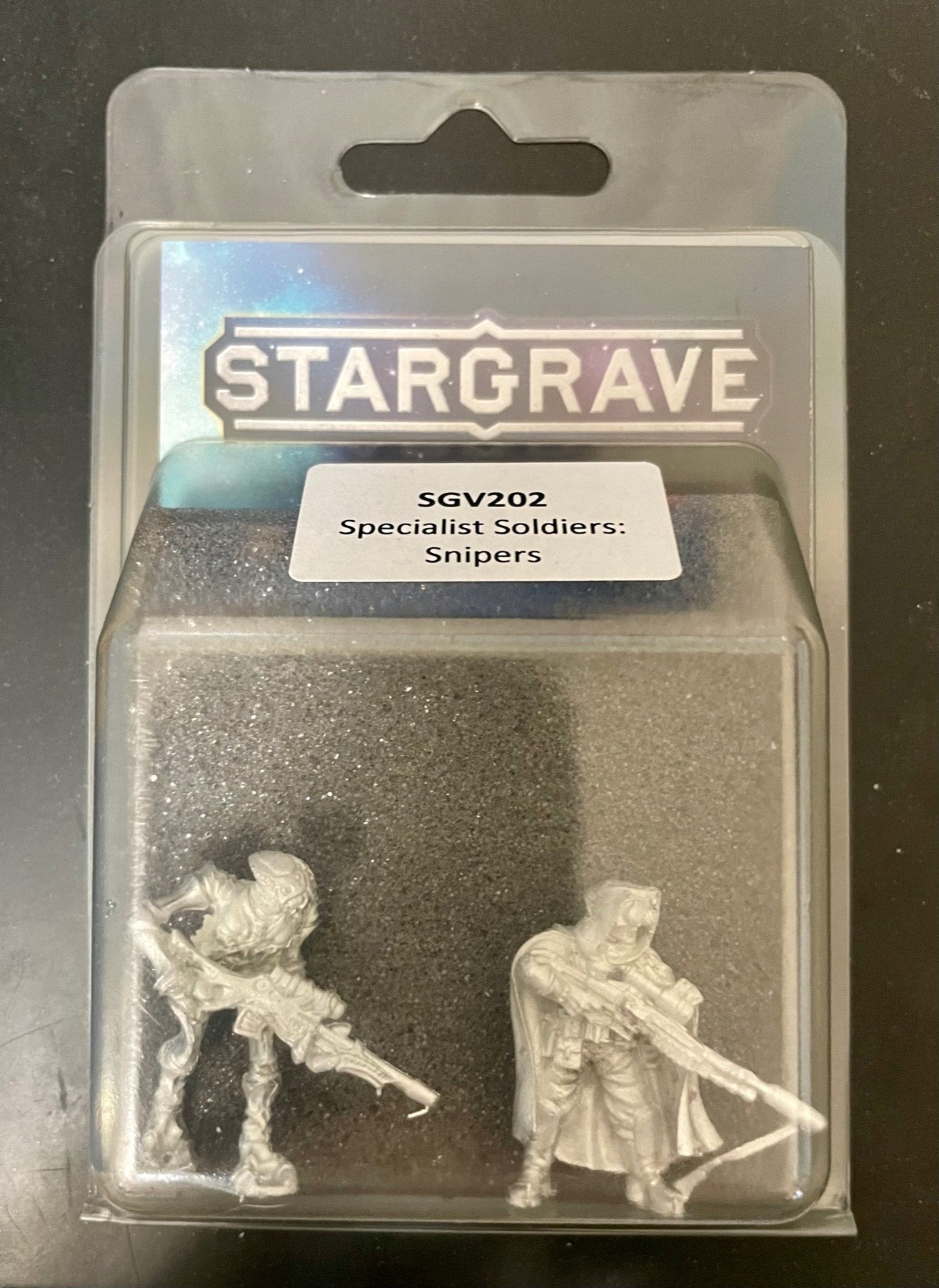 Stargrave Specialist Soldiers: Snipers, 28 mm Scale Model Metal Figures Packaging