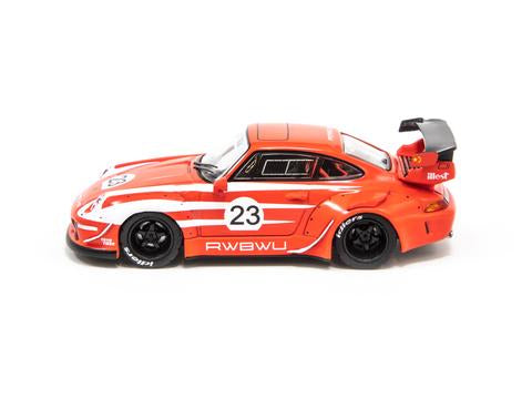RAUH-Welt BEGRIFF (RWB) 993 RWBWU #23 (Red) 1:64 Scale Diecast Car Side View