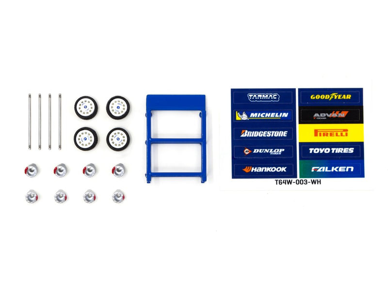 OZ & Sparco Terra Wheels (White) 1:64 Scale Diecast Car Accessories Box Contents