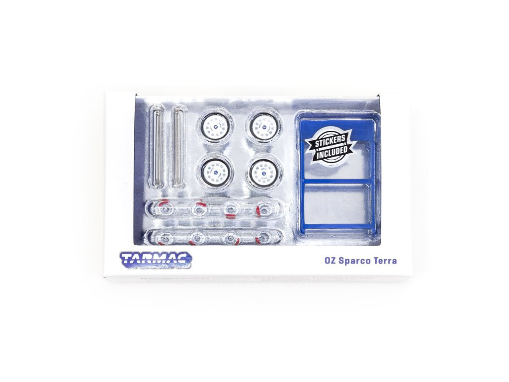 OZ & Sparco Terra Wheels (White) 1:64 Scale Diecast Car Accessories