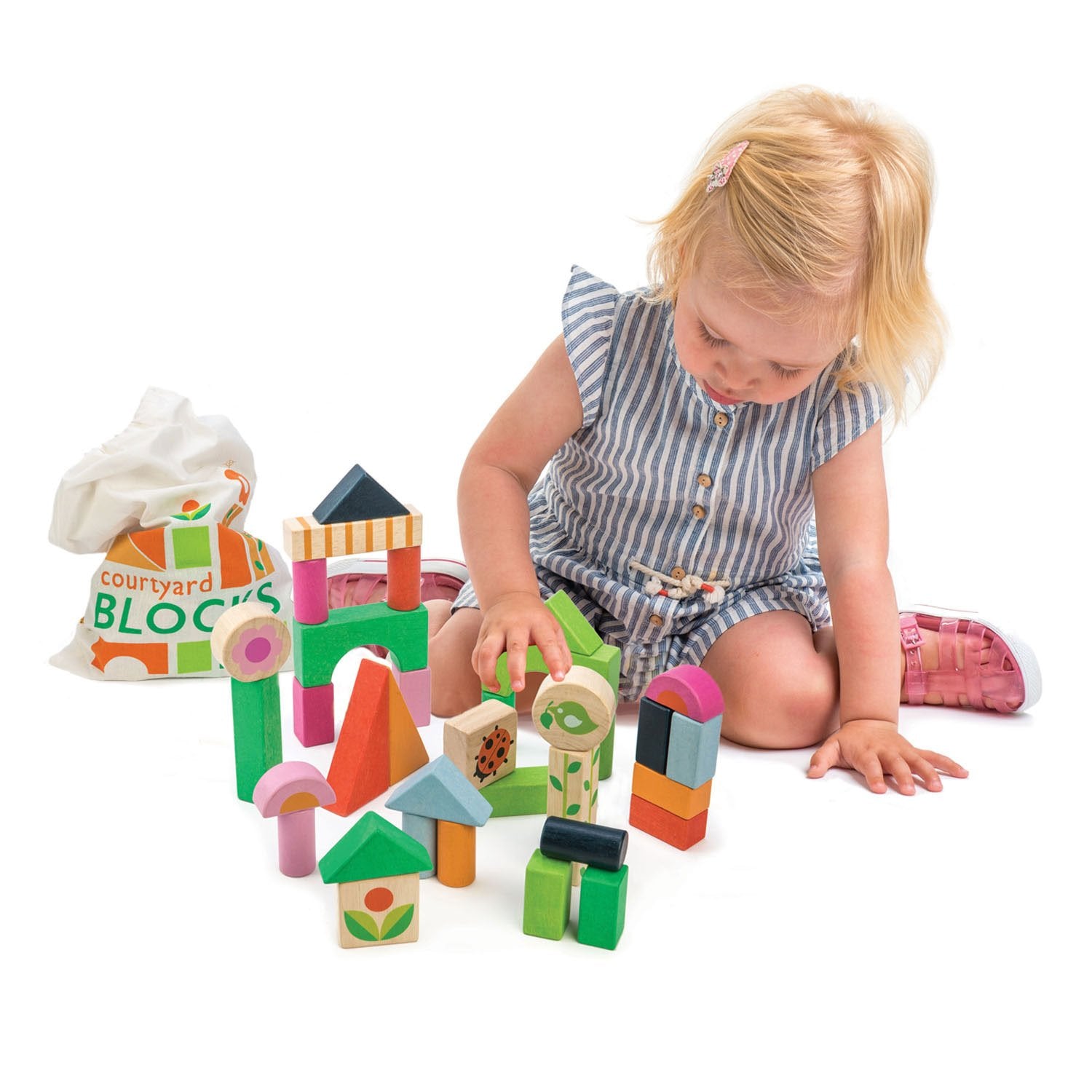 Courtyard Wooden Blocks Set By Tender Leaf Toys