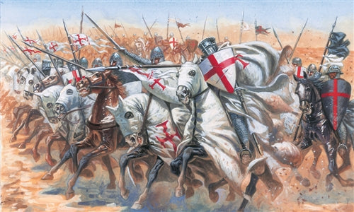 Templar Knights Medieval Era 1/72 Scale Plastic Figures Box Art