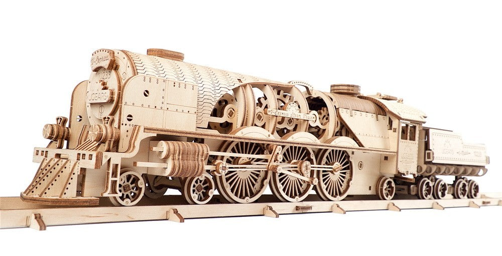 V-Express Steam Train with Tender Model Kit