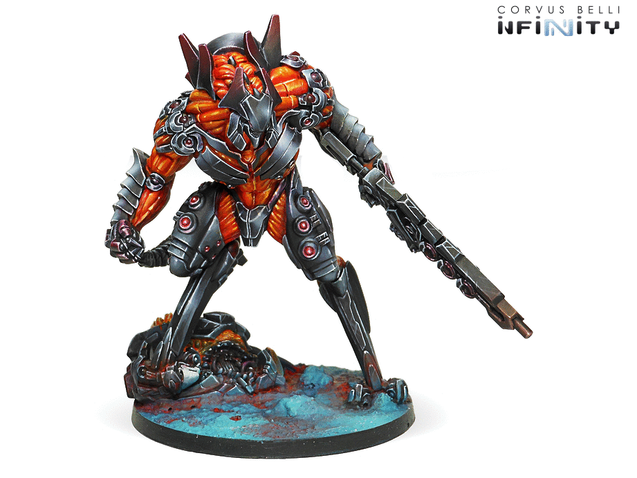 Infinity Combined Army Avatar Miniature Game FiguresAVATAR Lieutenant MULTI Heavy Machine Gun