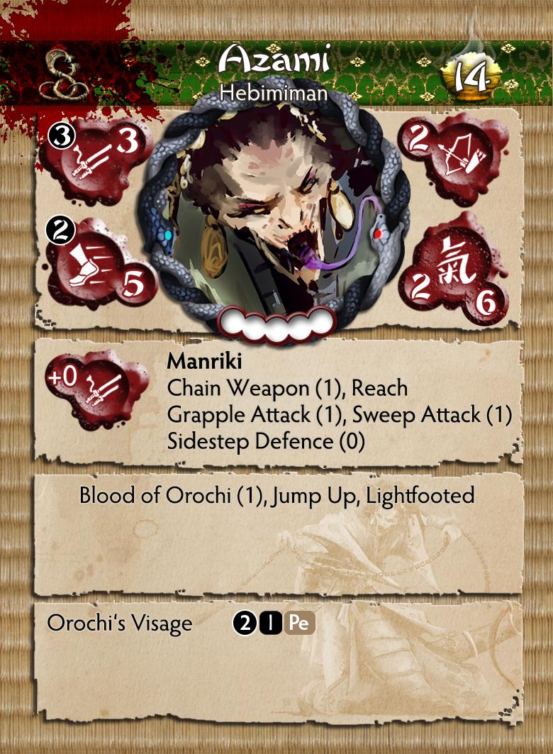 Bushido Ito Clan “Azami” Miniature Figure Front Of Card