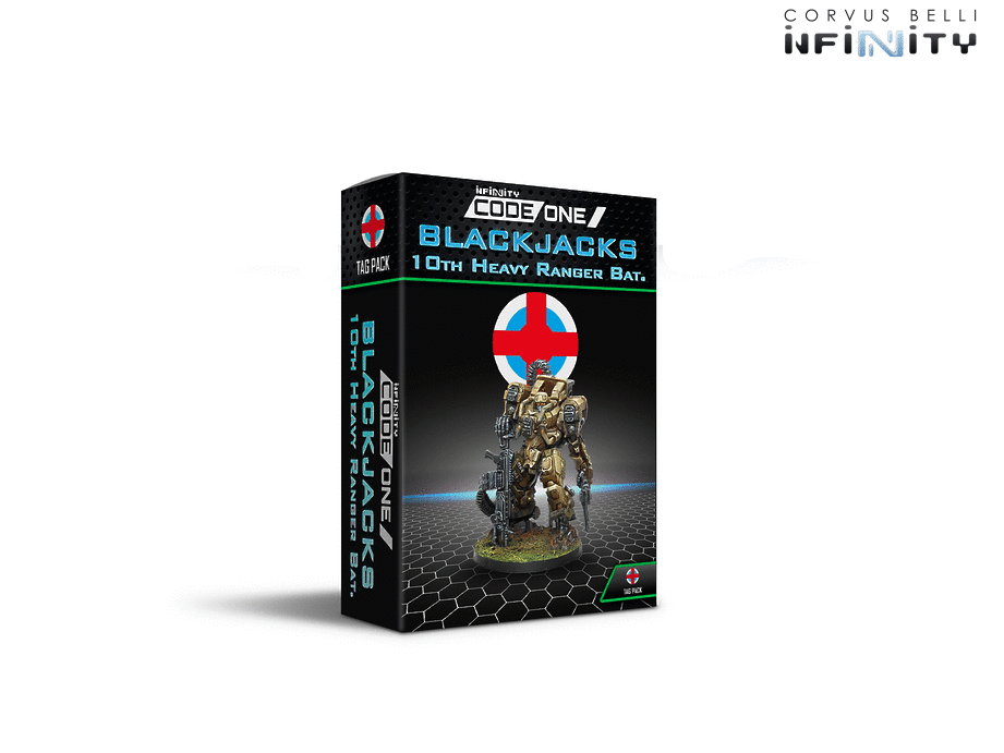 Infinity CodeOne Ariadna Blackjacks, 10th Heavy Ranger Battalion (AP HMG) Miniature Game Figure Box
