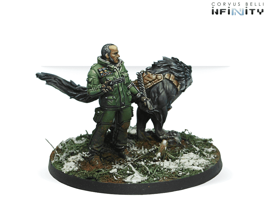 Infinity Ariadna Colonel Yevgueni Voronin Miniature Game Figures Side View