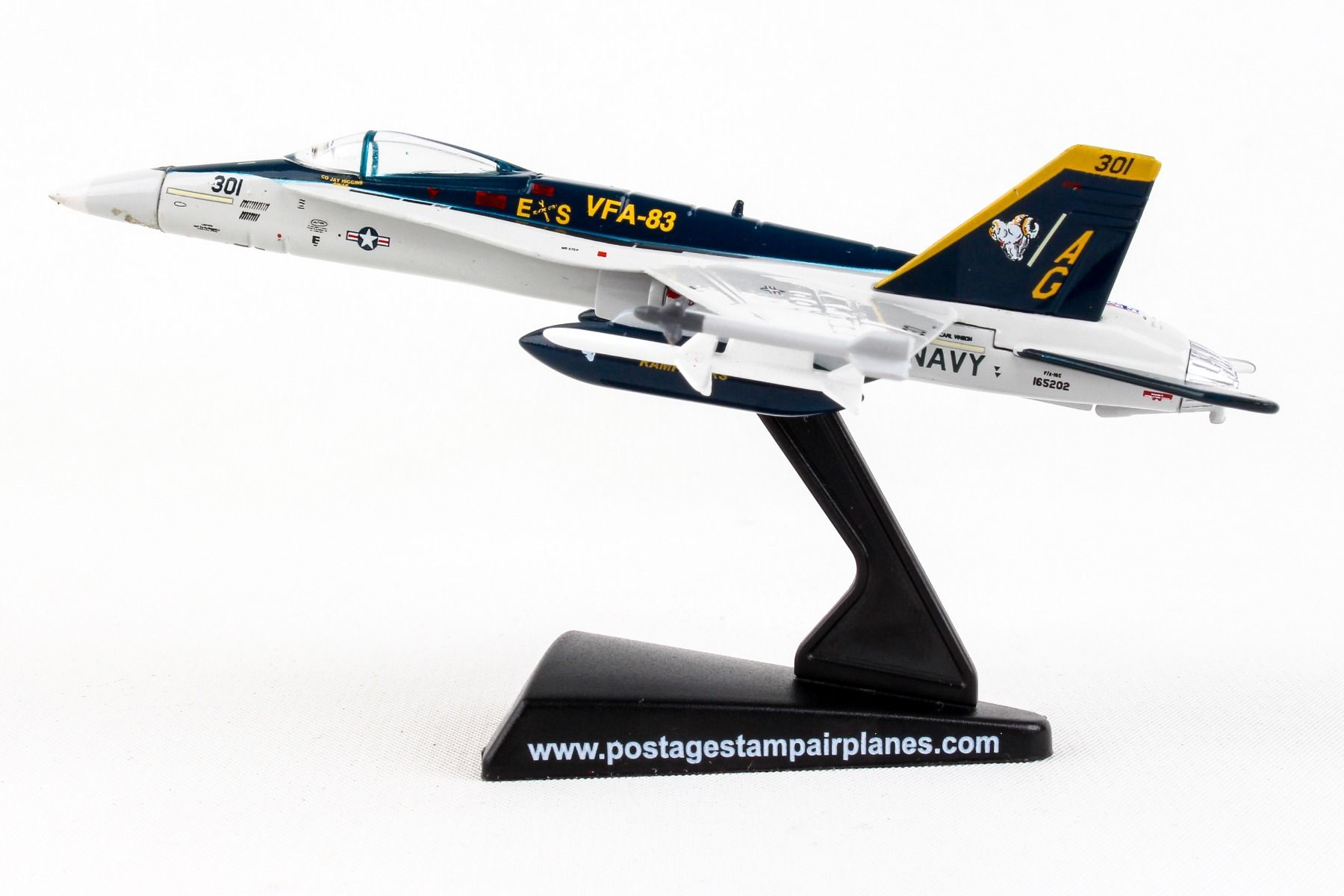 Daron F/A-8C Hornet VFA-83 1/150 Scale Model Side Profile On Stand