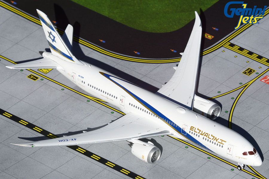 Boeing 787-9 Dreamliner El Al Airlines “Jerusalem of Gold” (4X-EDM) 1:400 Scale Model