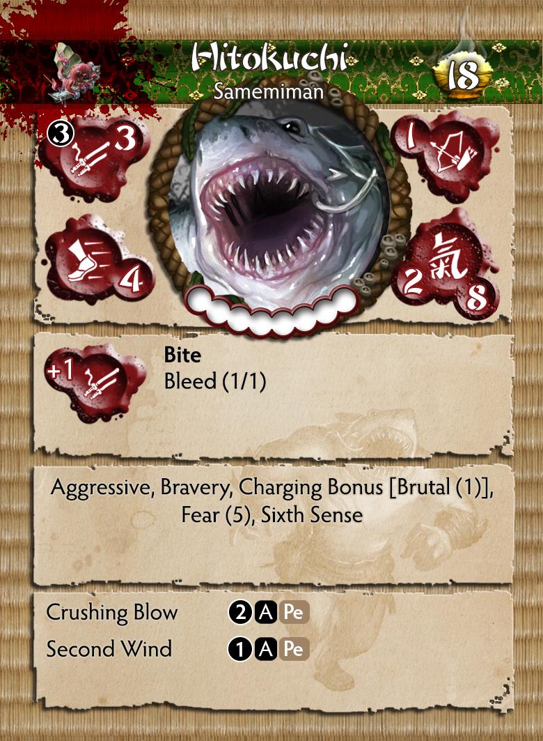 Bushido Jung Pirate Faction “Hitokuchi” Miniature Figure Card Front