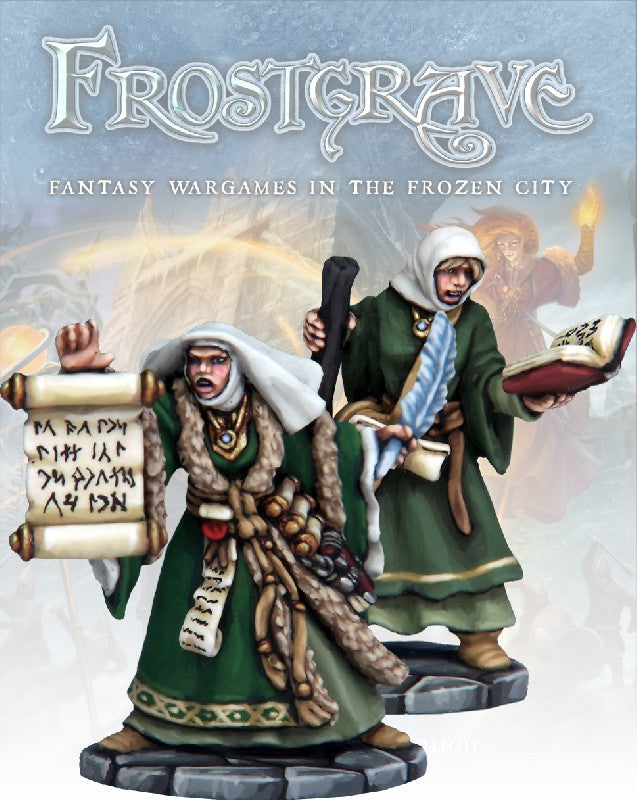 Sigilist & Apprentice, 28 mm Scale Model Metal Figures