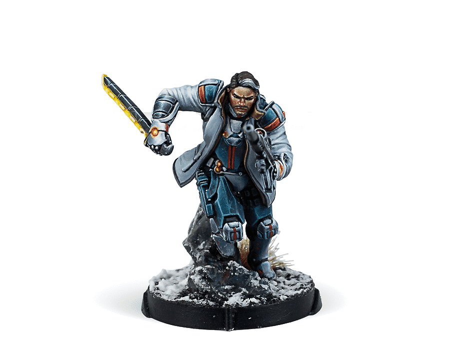 Infinity NA2 John Hawkwood Merc Officer (K1 Marksman Rifle) Miniature Game Figure