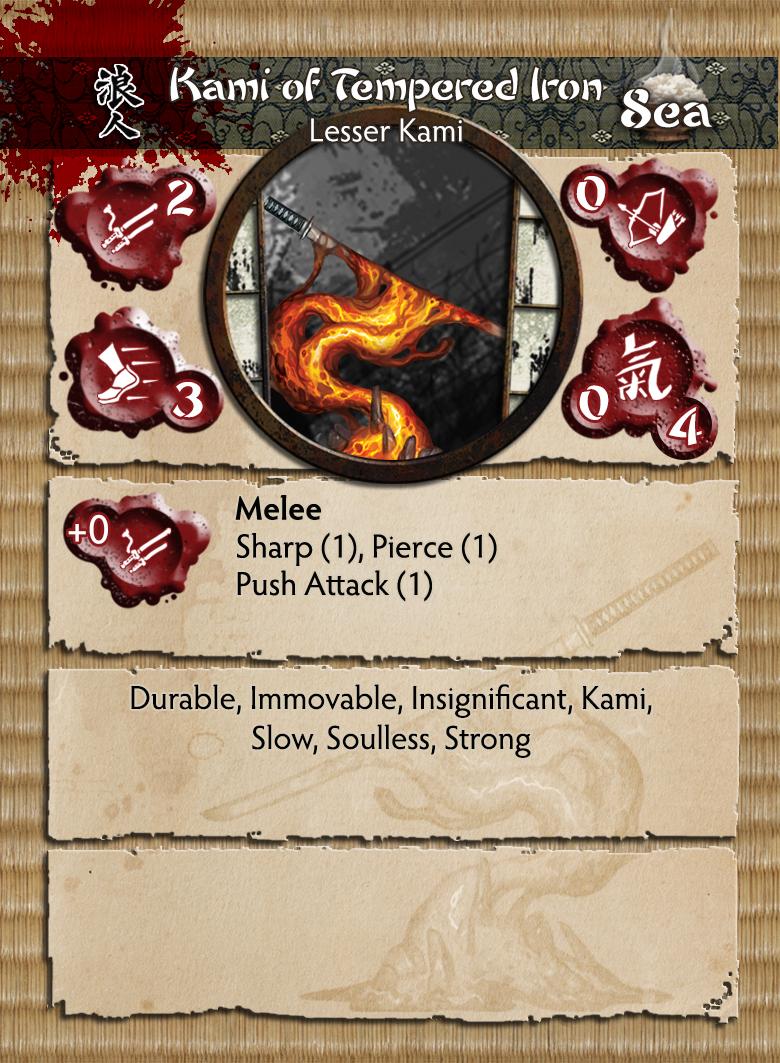 Bushido Kami Of Tempered Iron Miniature Figures Card Front