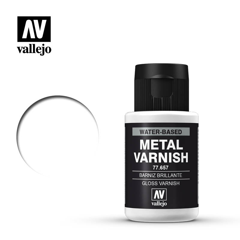 Acrylicos Vallejo  Metal Color Gloss Metal Varnish 32 ml Bottle